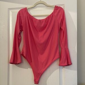 Boohoo Bell Sleeve Off the Shoulder Bodysuit